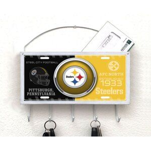 Pittsburgh Steelers Mail Organizer, Mail Holder, Key Rack, Mail Basket, Mailbox
